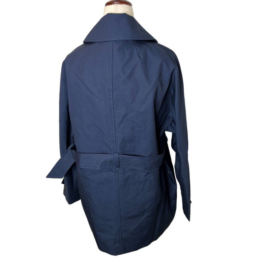 J.Crew $298 Short Trench Coat Navy Bllue Size XXS BJ979 - Picture 5 of 8